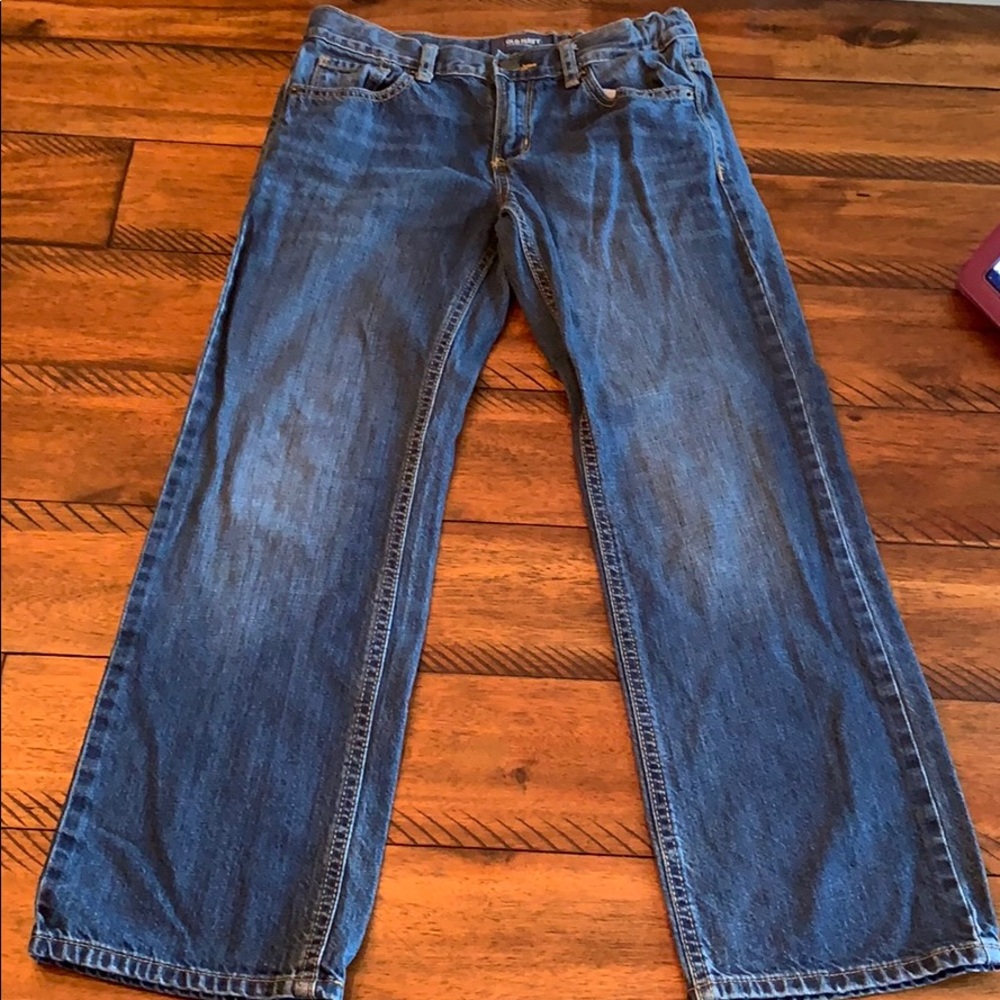 Old Navy Straight Dark Stonewash Jeans 10 Husky